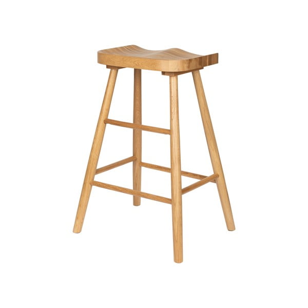 Dabīga toņa ozola masīvkoka bāra taburete (sēdekļa augstums 65,5 cm) Vander – White Label-image-4