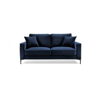 Jūras zils samta dīvāns Kooko Home Harmony, 158 cm