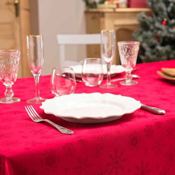 Žakarda galdauts ar Ziemassvētku motīvu 140x300 cm Flocons – douceur d'intérieur-image-2