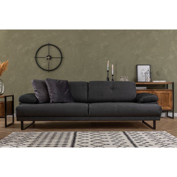Antracīta pelēks dīvāns 239 cm Mustang – Balcab Home-image-1