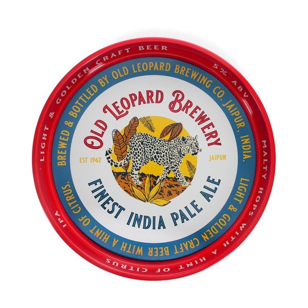Metāla paplāte ø 33 cm Old Leopard Brewery – Rex London