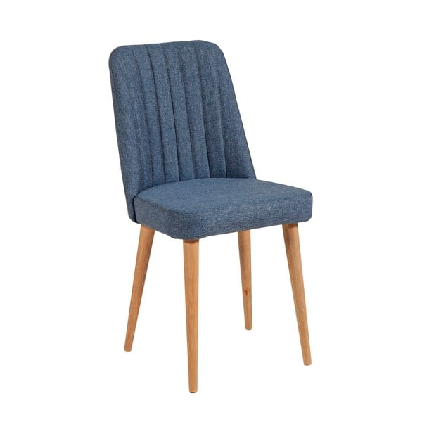 Zils samta pusdienu krēsls Stormi Sandalye – Kalune Design