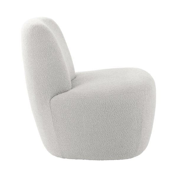 Balts atpūtas krēsls no buklē auduma Ada – Leitmotiv-image-3