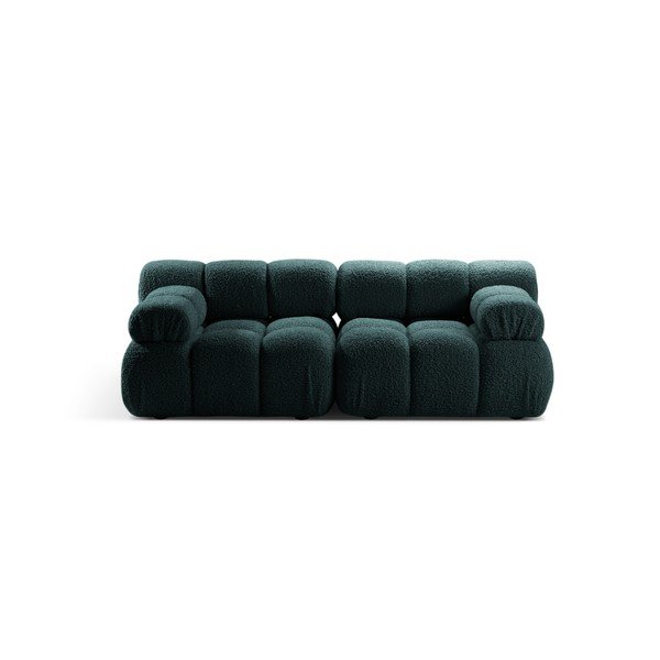 Zaļganzils modulārais dīvāns no buklē auduma 188 cm – Micadoni 