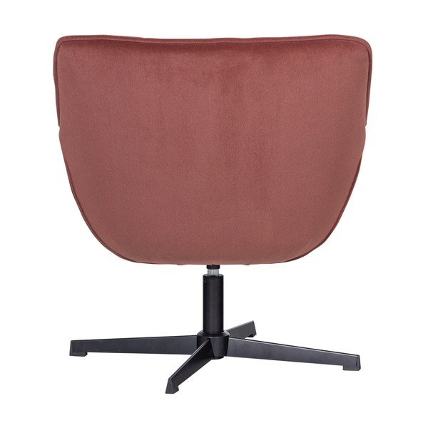 Terakotas oranžs grozāms samta atpūtas krēsls Wibo – WOOOD-image-4