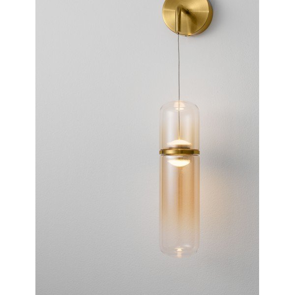 Zelta krāsas stikla LED sienas lampa ar regulējamu spilgtumu Norma – Nova Luce-image-2