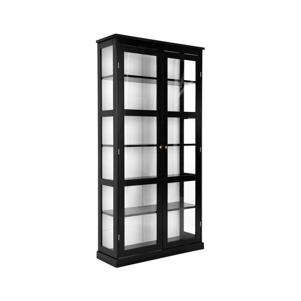 Melna vitrīna no MDF 98x193x34 cm Wilma – Ellos Home