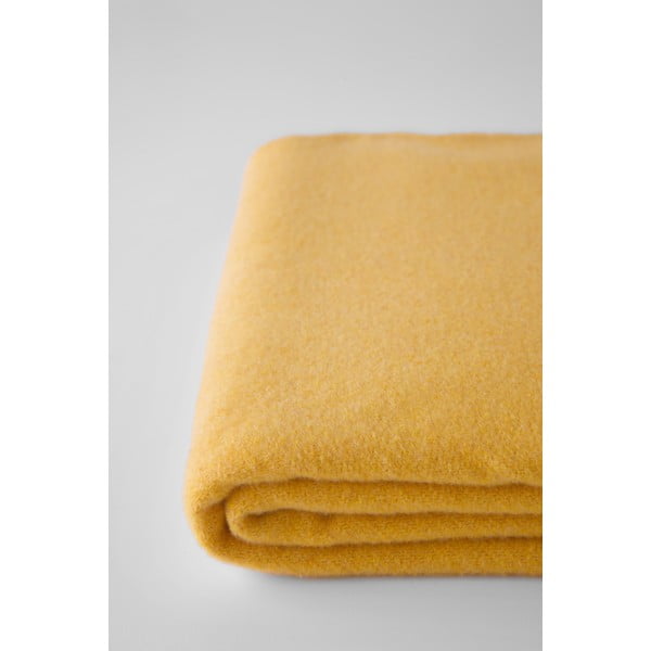 Dzeltens pleds ar kokvilnu Euromant Basics, 140 x 160 cm-image-1
