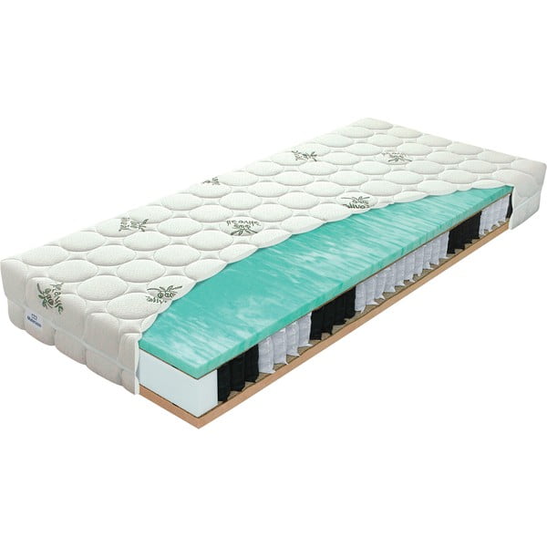 Stingrs/vidēji stingrs atsperu divpusējs matracis 200x200 cm Primátor Biogreen  – Materasso-image-2