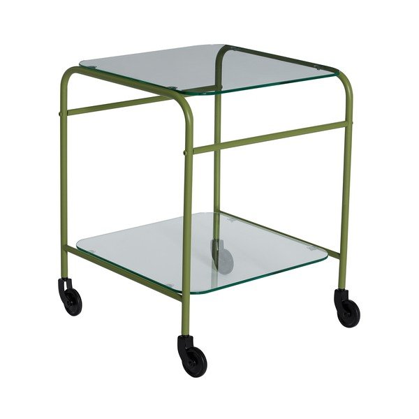 Metāla servēšanas galdiņš uz riteņiem 42x43 cm Zephyr – Hübsch-image-2
