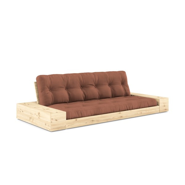 Ķieģeļu sarkans izvelkamais dīvāns 244 cm Base – Karup Design