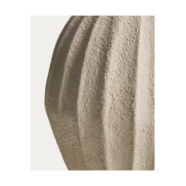 Krēmkrāsas rokām darināta/augsta vāze no papjēmašē (augstums 67 cm) Arquena – Kave Home-image-3