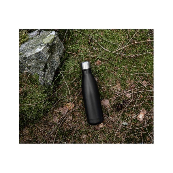 Melna nerūsējošā tērauda termo pudele Sagaform Hot&Cold, 500 ml-image-2