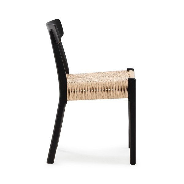 Melni gumijkoka masīvkoka pusdienu krēsli (2 gab.) Biel – MOME-image-4