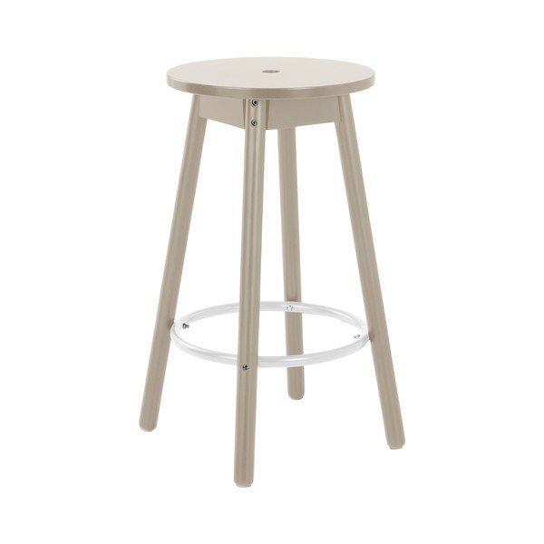 Pelēka priedes masīvkoka bāra taburete (sēdekļa augstums 65 cm) Kinna – Jotex