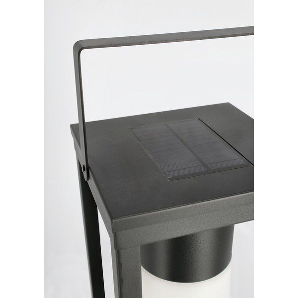 Melna LED laterna ar saules baterijām/ar USB (augstums 38 cm) Solar – Bizzotto-image-3