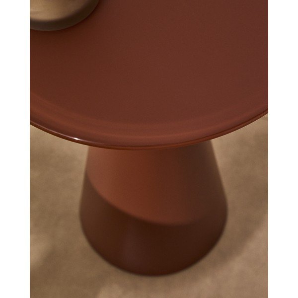 Apaļš sānu galdiņš ar stikla galda virsmu ø 35 cm Wilshire – Kave Home-image-4