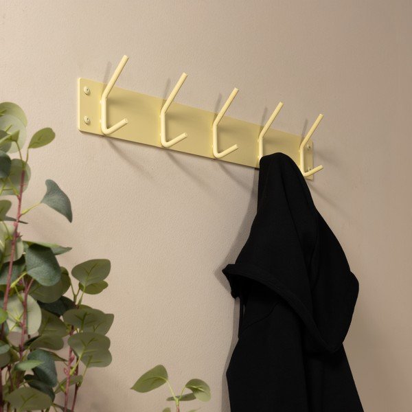 Gaiši dzeltens tērauda sienas pakaramais 70 cm Fusion – Spinder Design-image-1