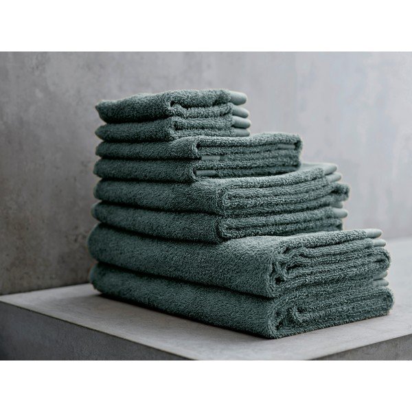 Zaļš frotē kokvilnas dvielis Södahl Leaf, 60 x 40 cm-image-1