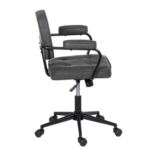 Antracīta pelēks mākslīgās ādas biroja krēsls – Ixia-image-3