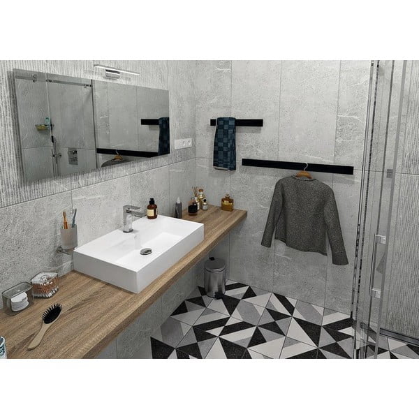 Matēti melns sienas dvieļu turētājs Patron – Sapho-image-1