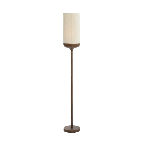 Tumši brūna stāvlampa ar auduma abažūru (augstums 159 cm) Dania – Light & Living