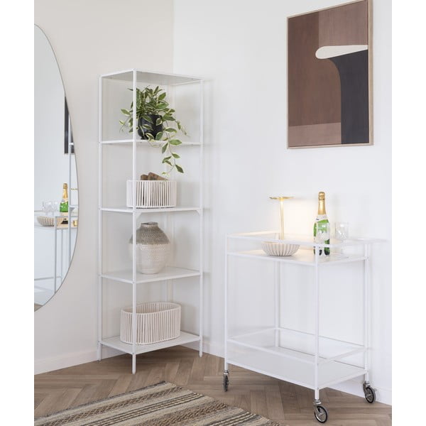 Metāla servēšanas galdiņš uz riteņiem 40x68 cm Vita – House Nordic-image-2