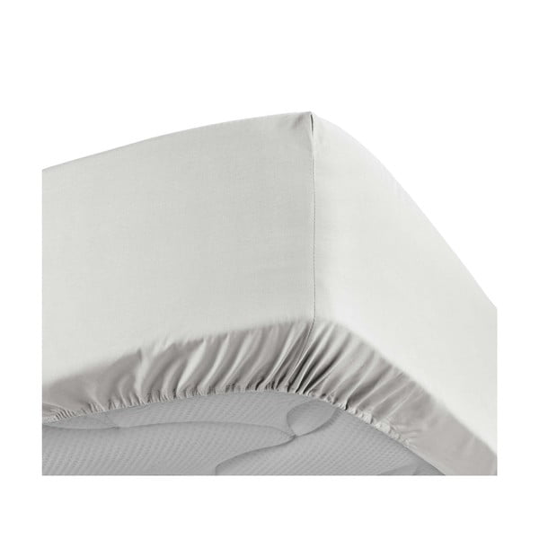 Balts palags no kokvilnas perkala ar gumiju 160x200 cm Percaline – douceur d'intérieur-image-3