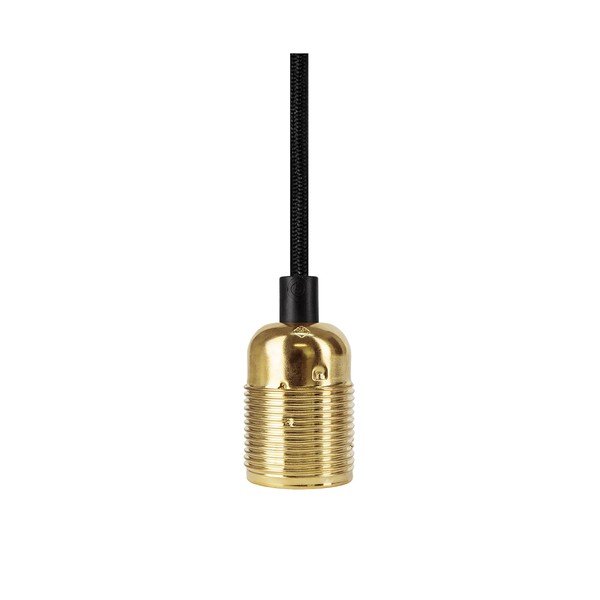 Melna trīsviru griestu lampa ar zelta detaļām Sotto Luce Uno-image-3