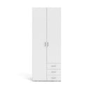 Balts drēbju skapis 78x200 cm Space – Tvilum