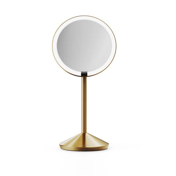 Kosmētikas spogulis ar gaismu/palielināmais (ar 5x palielinājumu) ø 12 cm – simplehuman