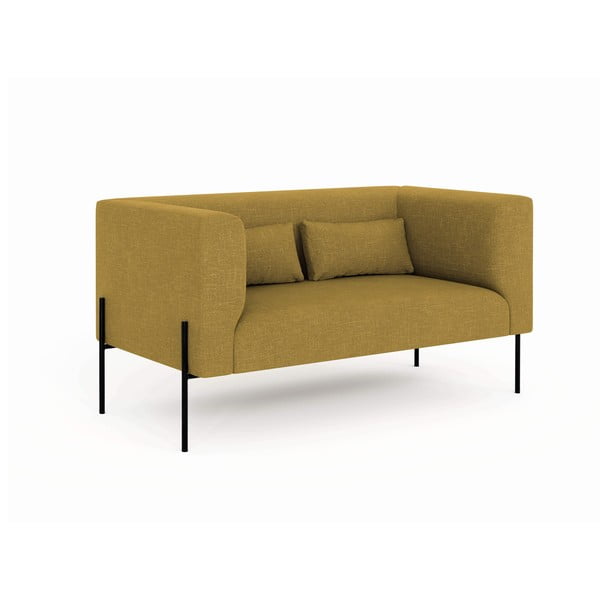 Dzeltens divvietīgs dīvāns Milo Casa Nina, 142 cm