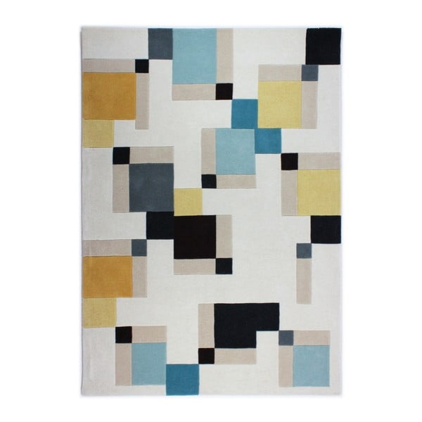 Zils paklājs Flair paklāji Illusion Abstract Blocks, 160 x 220 cm