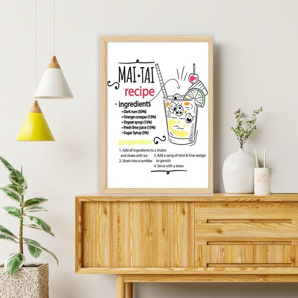 Plakāts rāmī 40x55 cm Mai Tai – Wallity-image-1