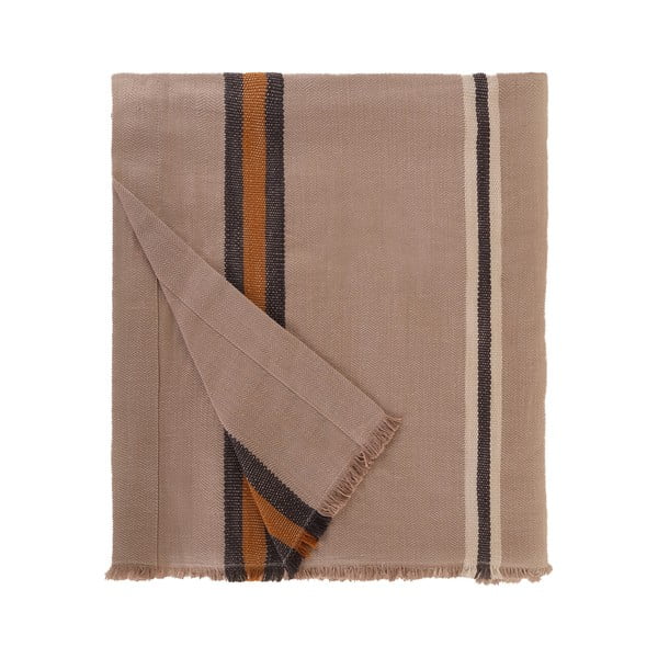 Smilškrāsas kokvilnas un lina gultas pārklājs Buldan's Aren, 180 x 240 cm-image-4