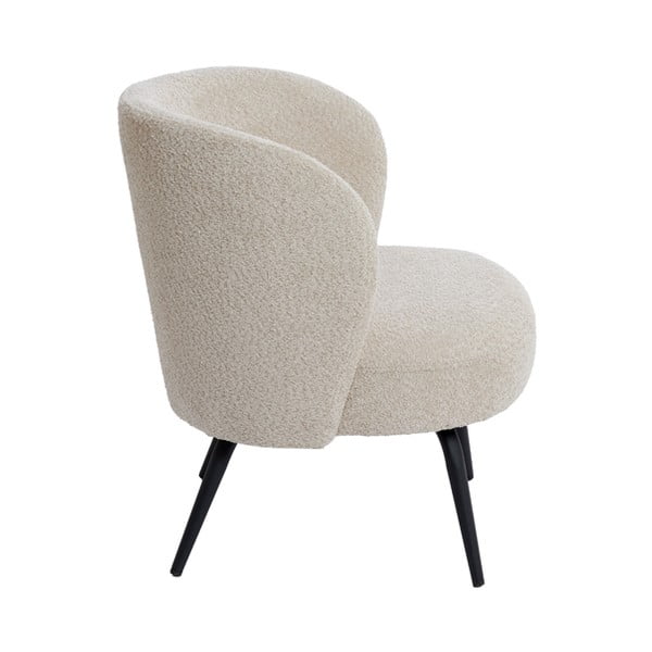 Krēmkrāsas atpūtas krēsls no buklē auduma Dieyda – Light & Living-image-3