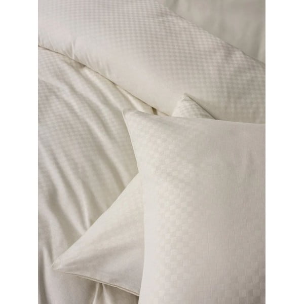 Bēša vienguļamā gultas veļa no ranforce kokvilnas 140x200 cm Checkered – Mila Home Luxury-image-4