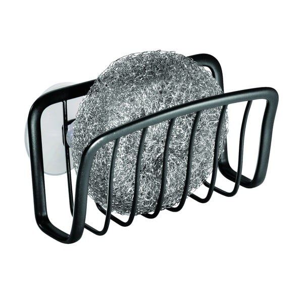 Melns metāla turētājs ar piesūcekņiem iDesign Axis, 6,5 x 14 cm-image-2