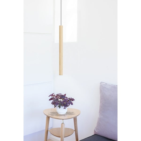 Dabīga toņa ozola masīvkoka LED piekaramā lampa no koka ø 3 cm Chimes – UMAGE-image-4