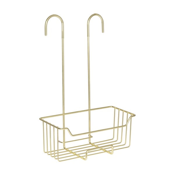 Zelta krāsas nerūsējošā tērauda piekarināms vannas istabas plaukts Milo – Wenko-image-4