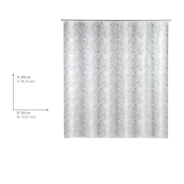 Gaiši pelēks dušas aizkars Wenko Samoa-image-1