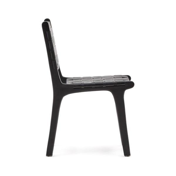 Melns sarkankoka masīvkoka pusdienu krēsls Calixta – Kave Home-image-4