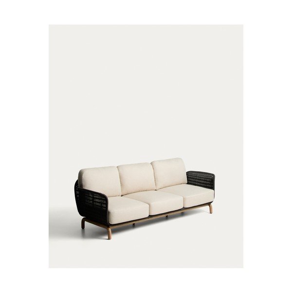 Pelēks/bēšs polsterēts dārza dīvāns Alipa – Kave Home-image-3