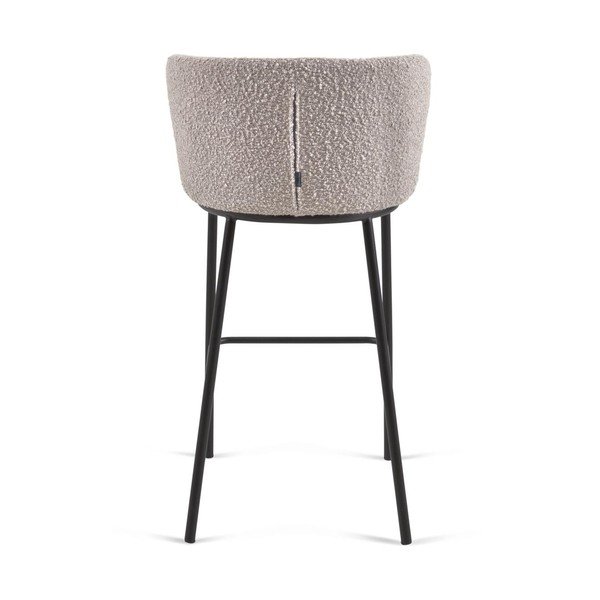 Gaiši pelēks bāra krēsls (sēdekļa augstums 75 cm) Ciselia – Kave Home-image-4