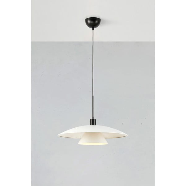 Melna/balta piekaramā lampa ar metāla abažūru ø 50 cm Millinge – Markslöjd-image-1