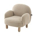 Bēšs bērnu atpūtas krēsls no buklē auduma Rocky – Vipack