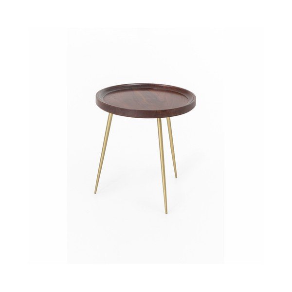Akācijas koka kafijas galdiņš WOOX LIVING Nora, ⌀ 46 cm-image-1