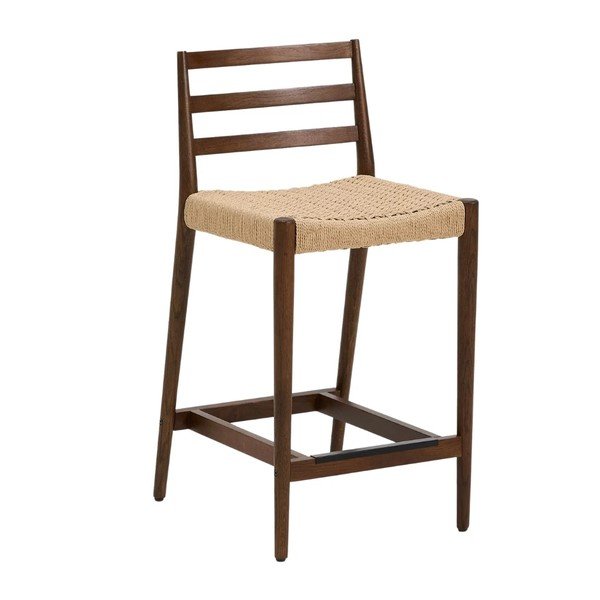 Brūns/dabīga toņa ozola masīvkoka bāra krēsls (sēdekļa augstums 65 cm) Analy – Kave Home