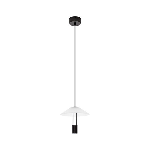 Matēti melna alumīnija LED piekaramā lampa ar akrila stikla abažūru ø 22 cm Anafi – Nova Luce