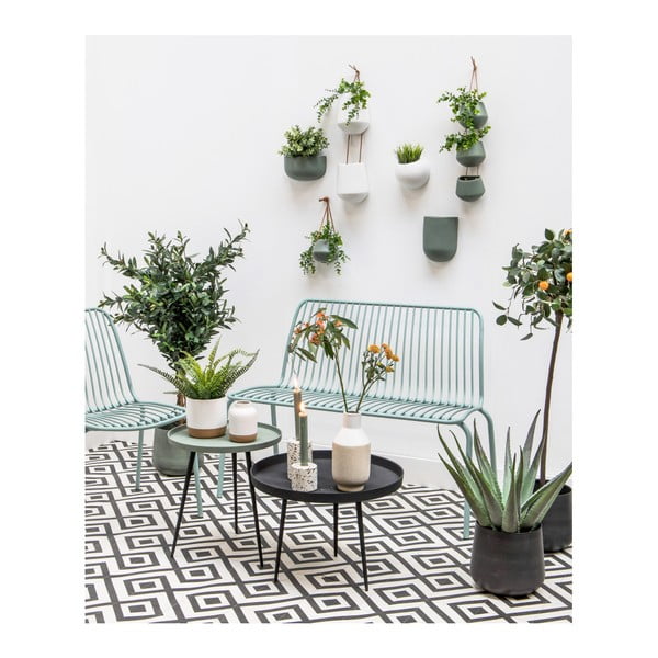 Matēti balti dubultie piekaramie keramikas podi PT LIVING Skittle Doble-image-1